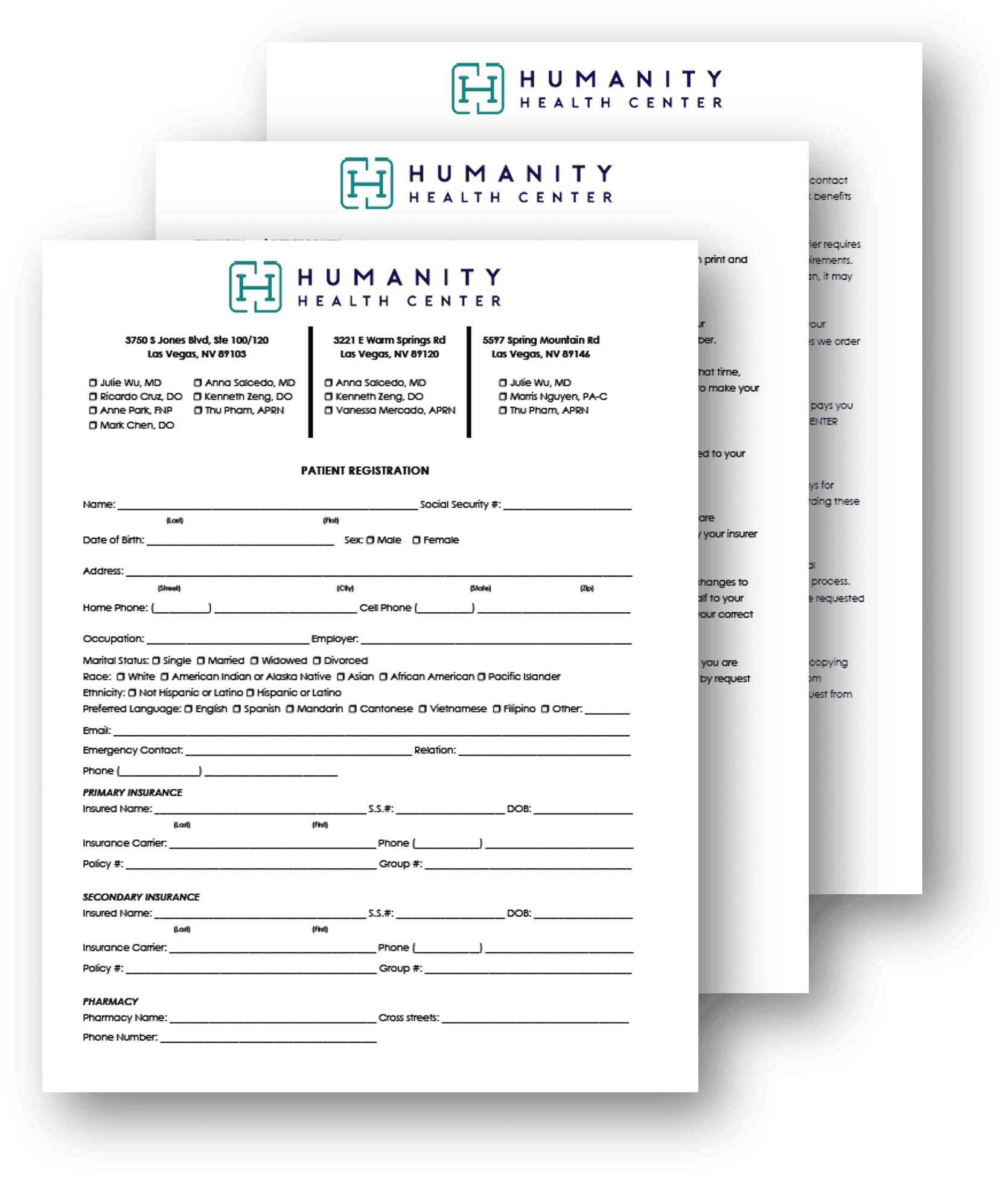 New patient form